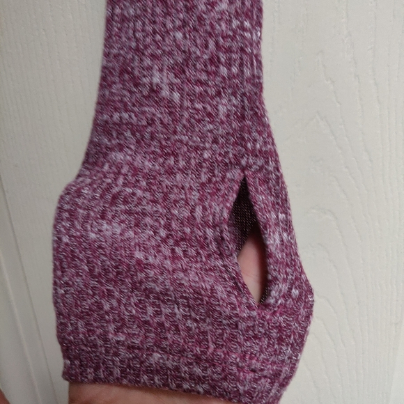 Gymshark Slounge Cropped Hoodie Deep Plum Marl Size XS - Picture 4 of 7